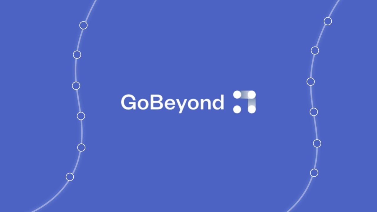 GoBeyond logo on blue background