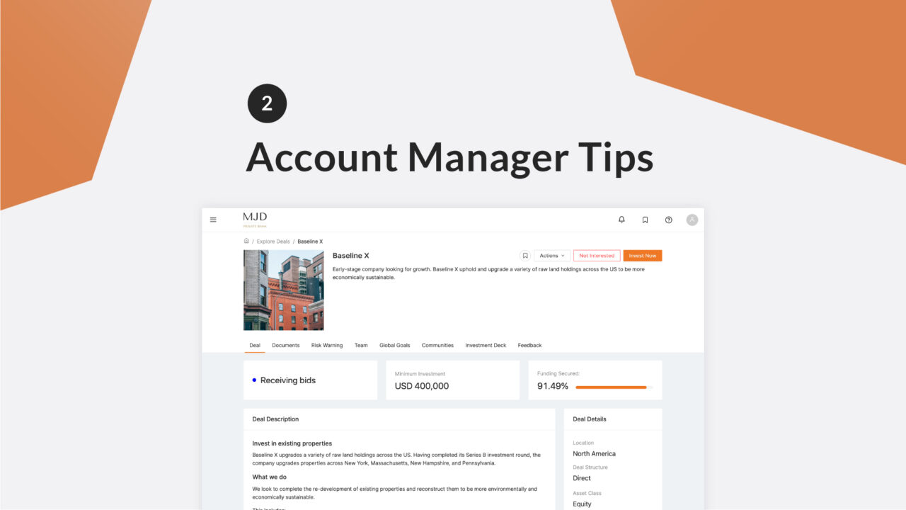 Account manager tips: private markets deal engagement
